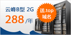 云峰B型 2G 送.top域名